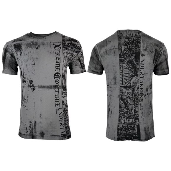Xtreme Couture by Affliction Men's T-Shirt Crew Biker Skull Tattoo S-5XL - Picture 2 of 6